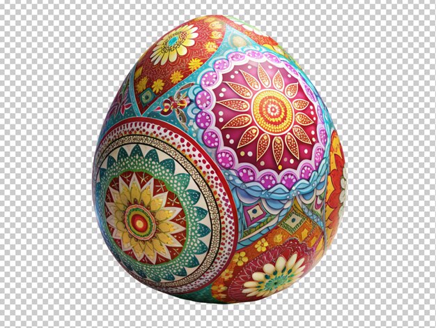PSD easter egg with flowers