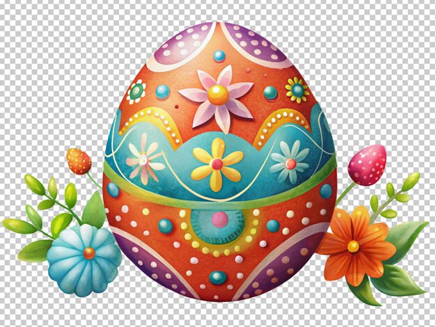 PSD easter egg with flowers