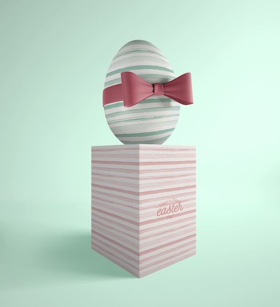 PSD easter egg with stripes theme