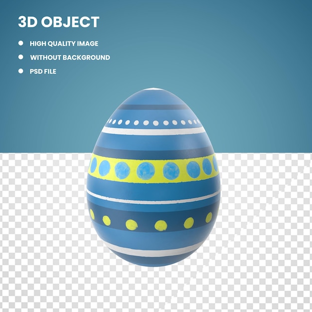 Easter egg with stripes