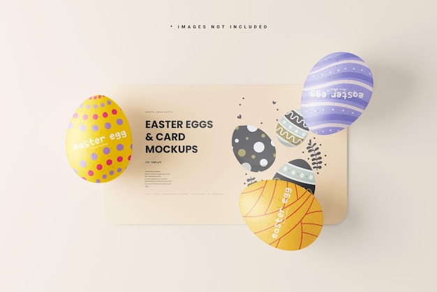 Mockup di carte di uova di pasqua