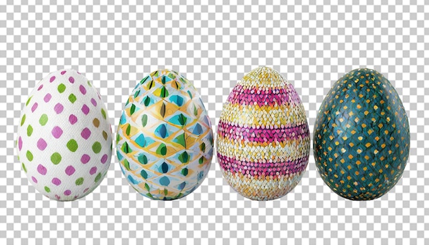 PSD easter eggs isolated on a transparent background