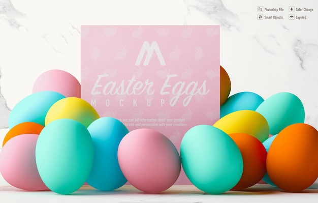 Uova di pasqua mockup design isolato