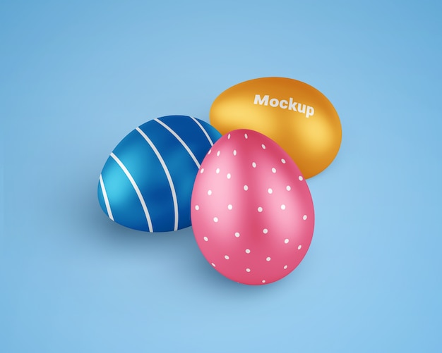 Mockup di uova di pasqua