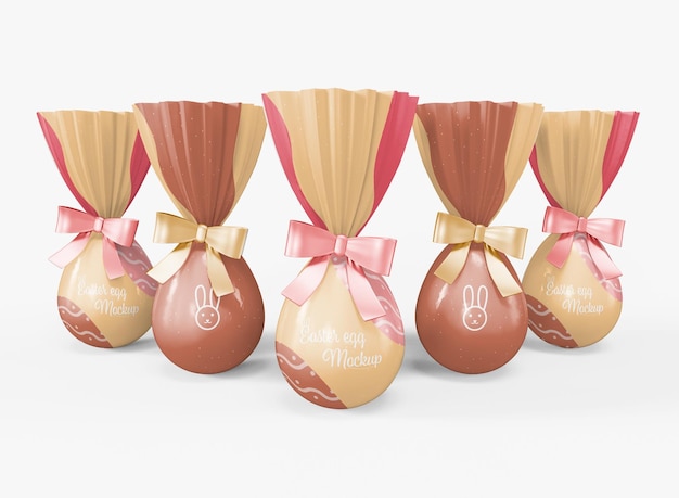 PSD mockup di uova di pasqua