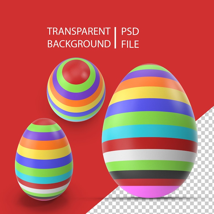 PSD пасхальные яйца png