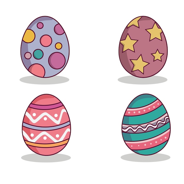 easter eggs vector