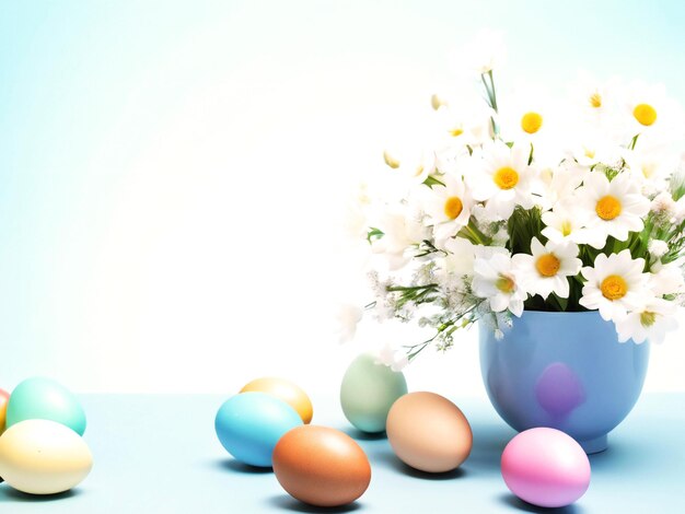 PSD easter festival colorful background design best quality hyper realistic image banner template