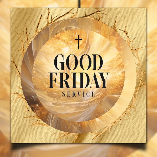 PSD easter and good friday social media post