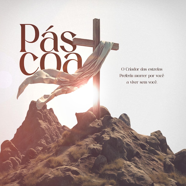 PSD easter holy week jesus banner phrase