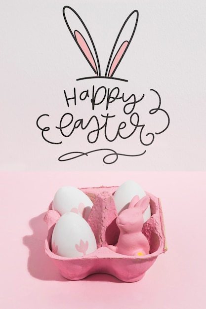 Mockup di pasqua con copyspace per testo o logo