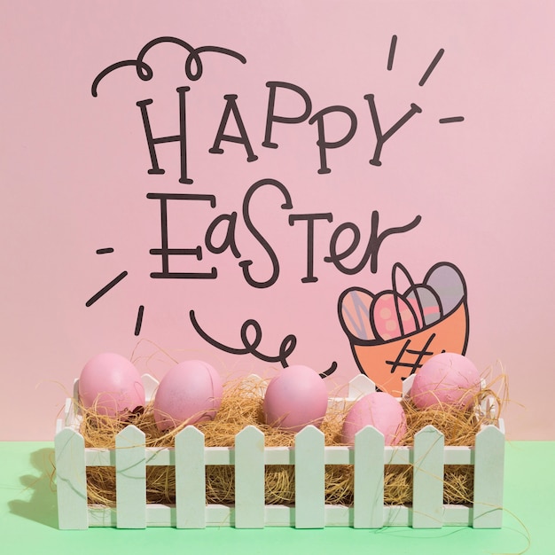 easter mockup with copyspace for text or logo