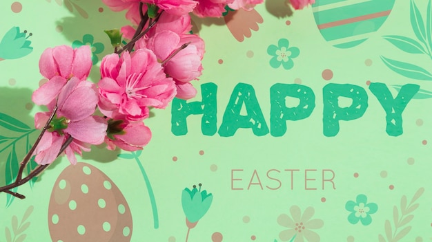 Easter mockup with copyspace for text or logo