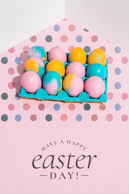 Mockup di pasqua con copyspace per testo o logo