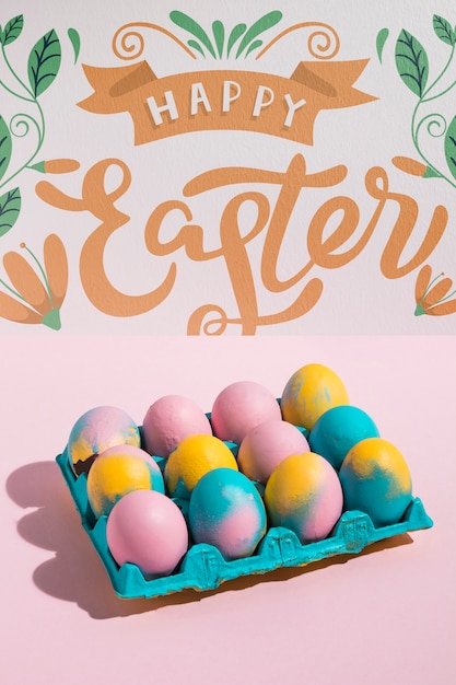Easter mockup with copyspace for text or logo
