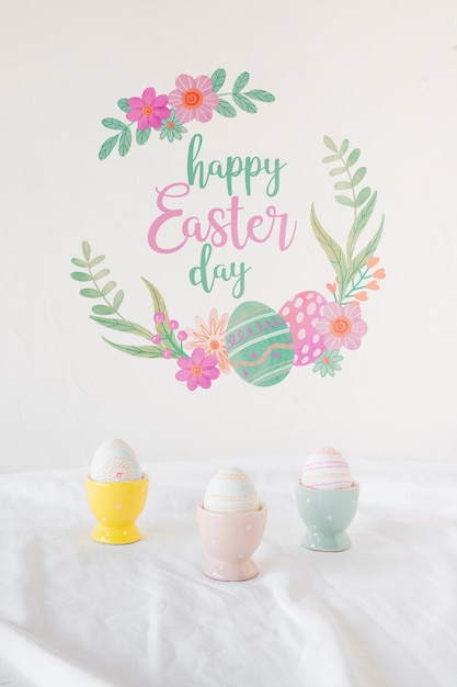 PSD easter mockup with copyspace