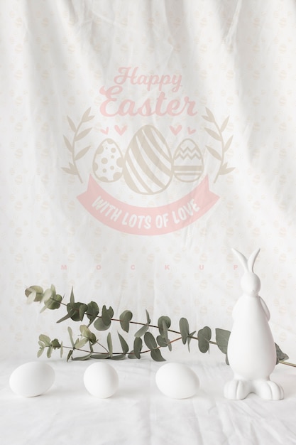 PSD easter mockup with copyspace