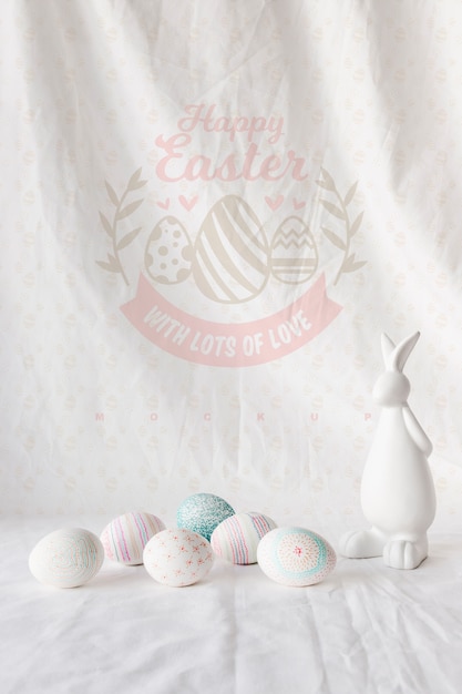 PSD easter mockup with copyspace