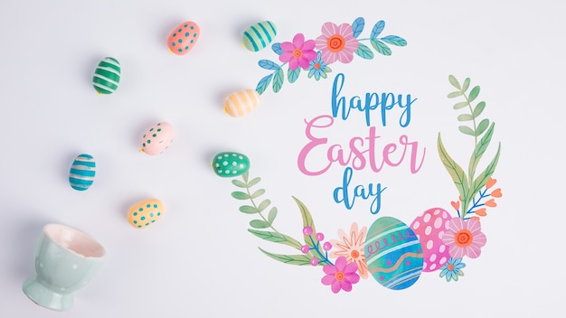 Mockup di pasqua con copyspace