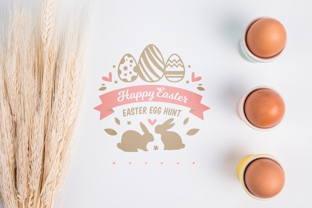 PSD mockup di pasqua con copyspace