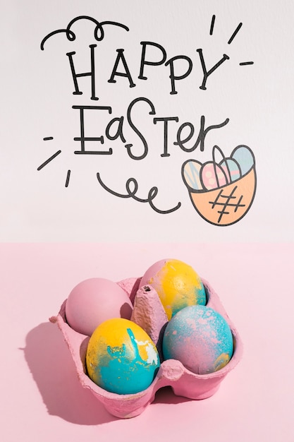 Easter mockup with copyspace