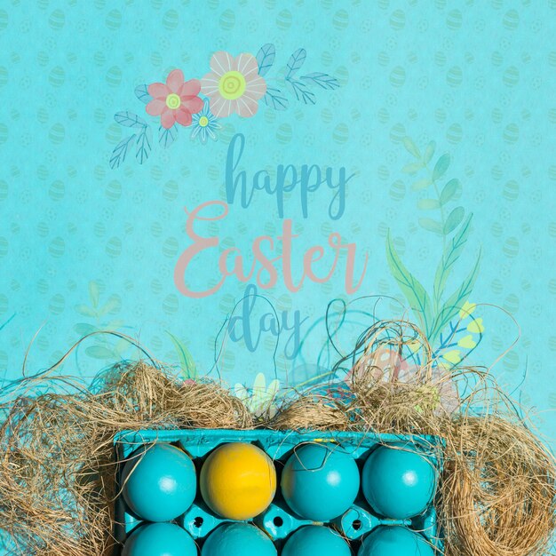 Easter mockup with copyspace