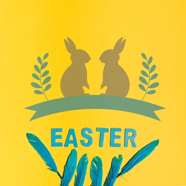 PSD easter mockup with copyspace