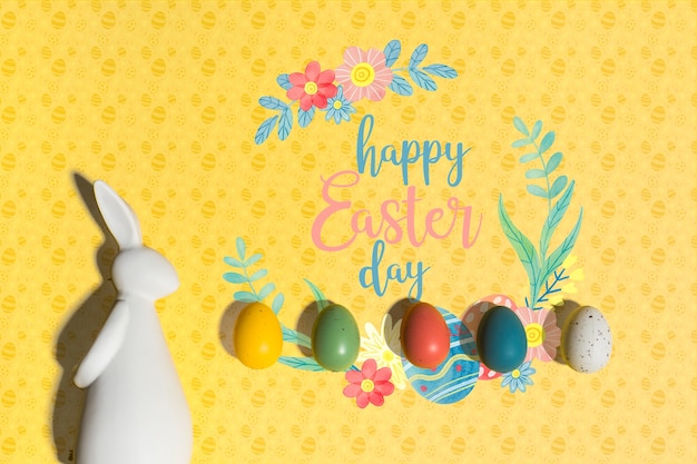 PSD easter mockup with copyspace