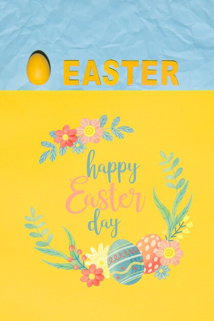 Easter mockup with copyspace