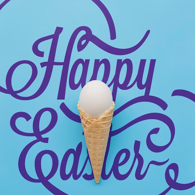 PSD easter mockup with ice cream