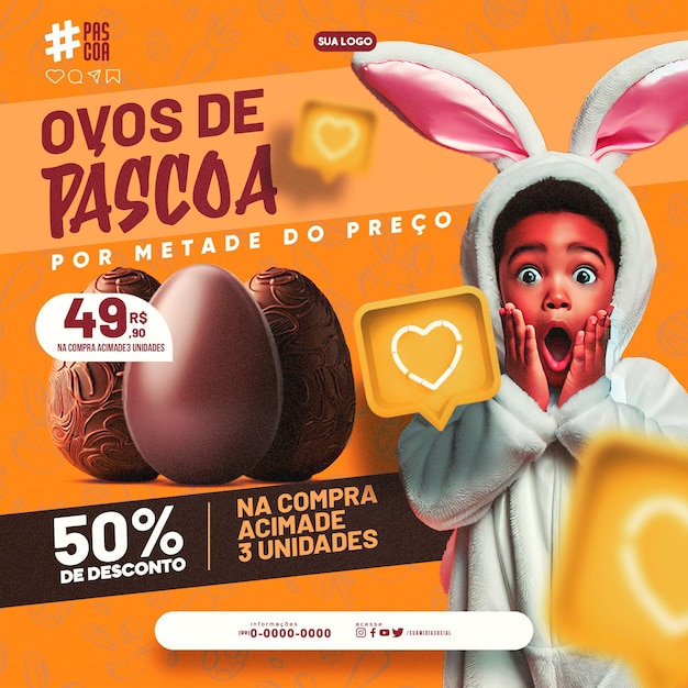 PSD easter promotion poster