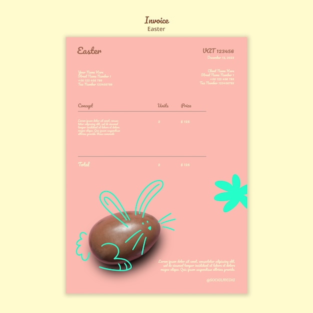 PSD easter template design