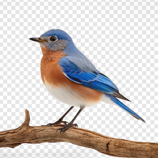 Eastern bluebird real solid on transparency background psd