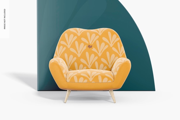 Easy Chair Mockup, Front View