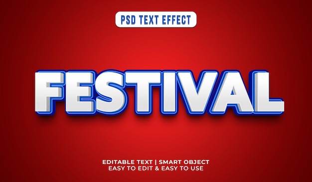 Easy to edit festival text effects