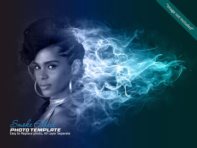 Easy editable smoke photo effect