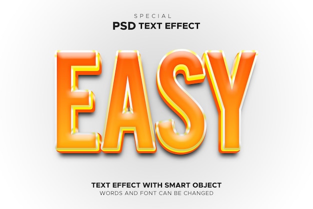 Easy text effect smart object