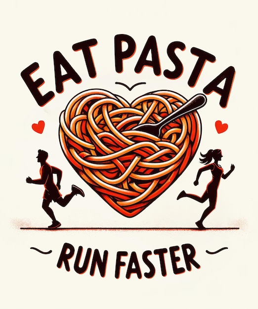 PSD eat pasta run faster