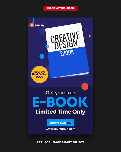 PSD ebook banners stories