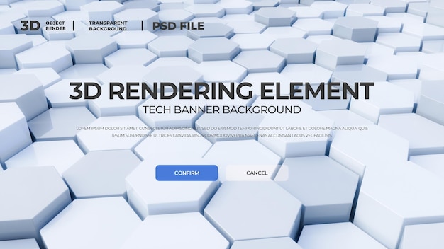 Echte 3D-weergave van abstracte geo-banner achtergrond