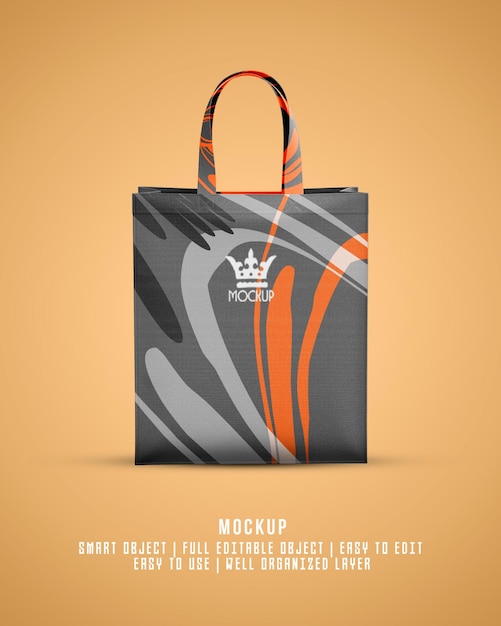 Eco bag mockup smart object full editable psd