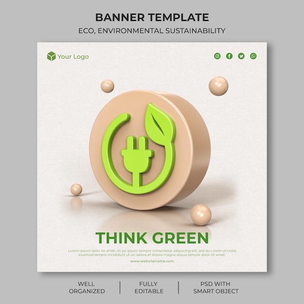 ECO banner template design