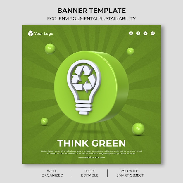 Eco banner template design