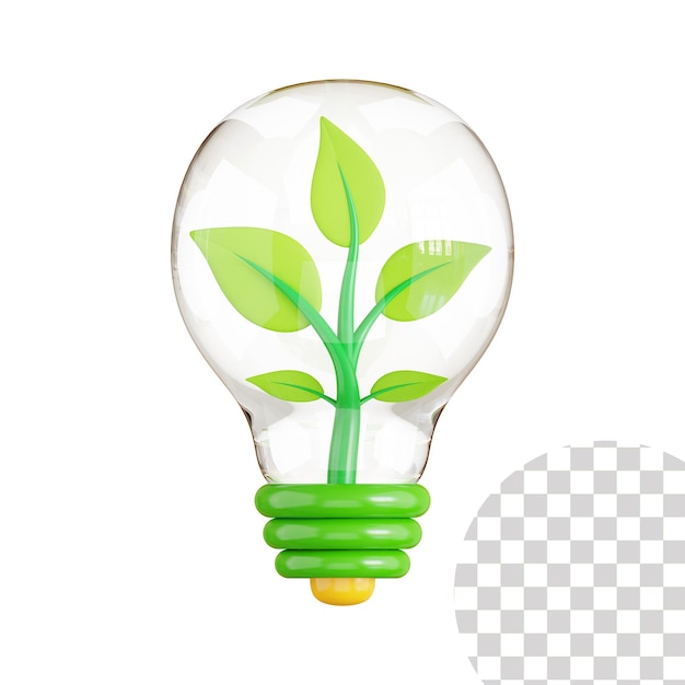 Eco energy 3d icon