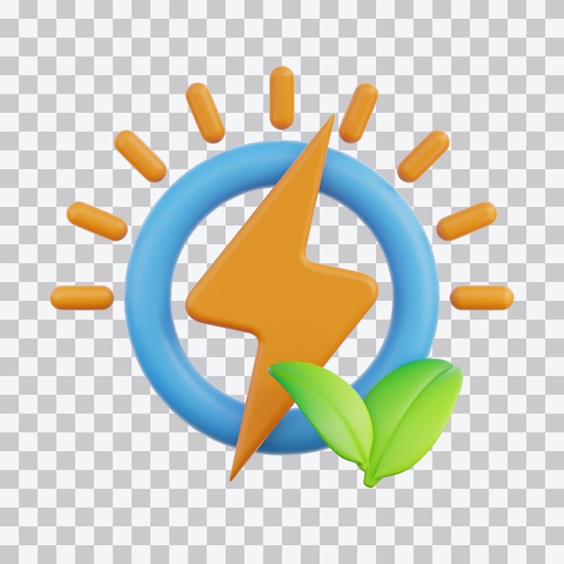 eco energy 3d illustration