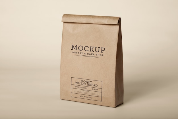 Eco friendly bulk paper bag mock-up