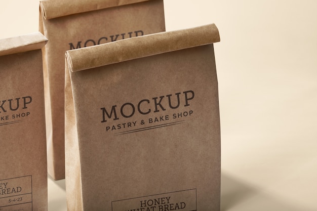 PSD eco friendly bulk paper bag mock-up