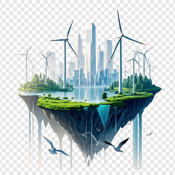 PSD eco-friendly city of the future