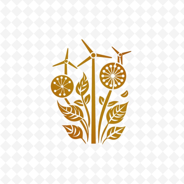 PSD 자연 컬렉션의 장식적 크리에이티브 터 디자인과 함께 친환경 단델리온 로고