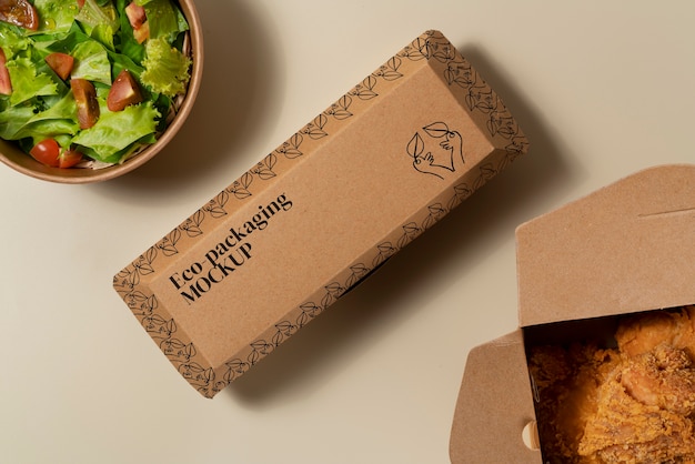 PSD eco friendly fast food cardboard packaging